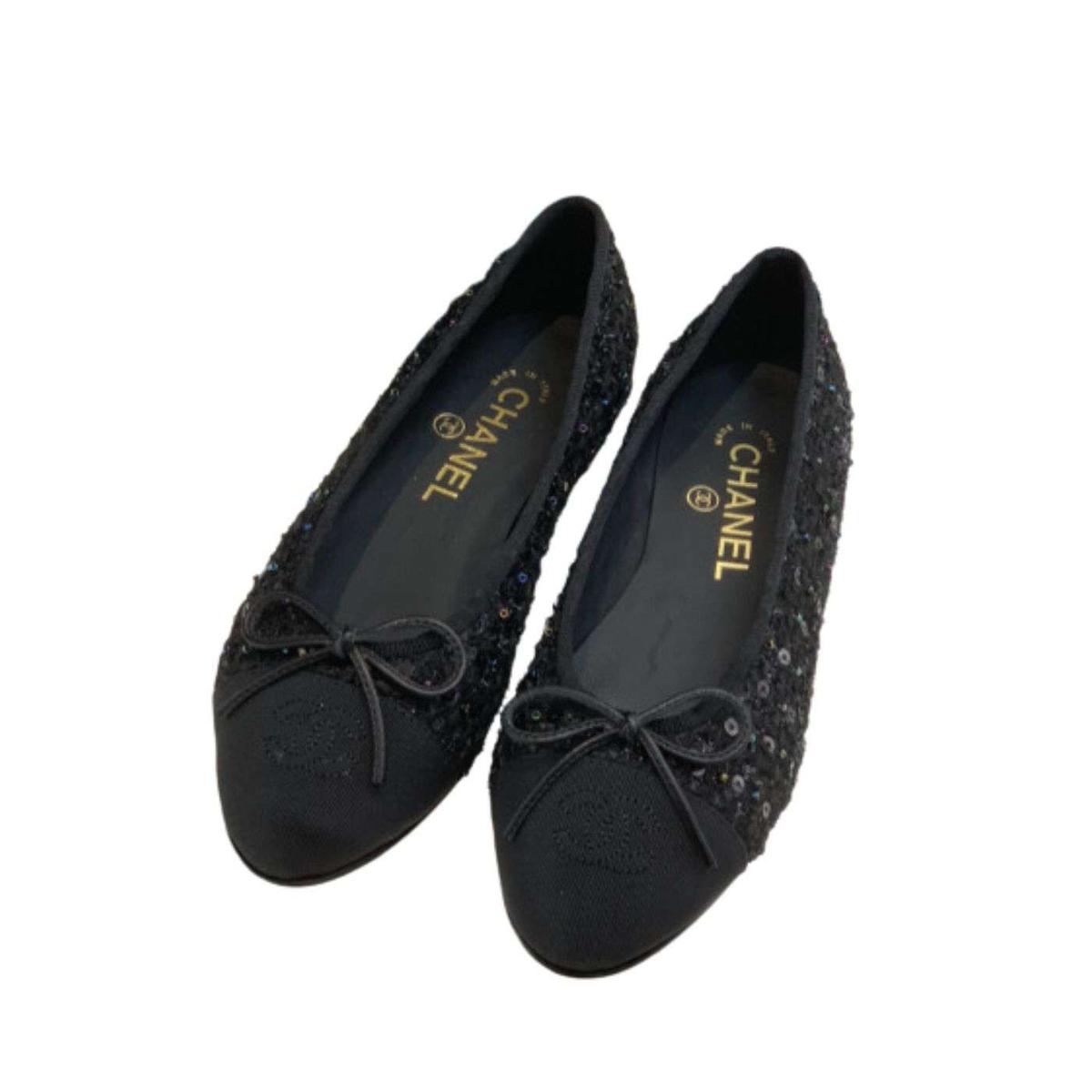 Chanel Ballet Flats Noir pour les femmes