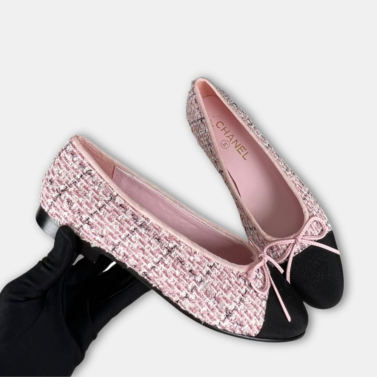 Chanel Ballet Flats Rose pour les femmes