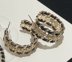 Chanel Chain Of Stars Earrings Gold For Women