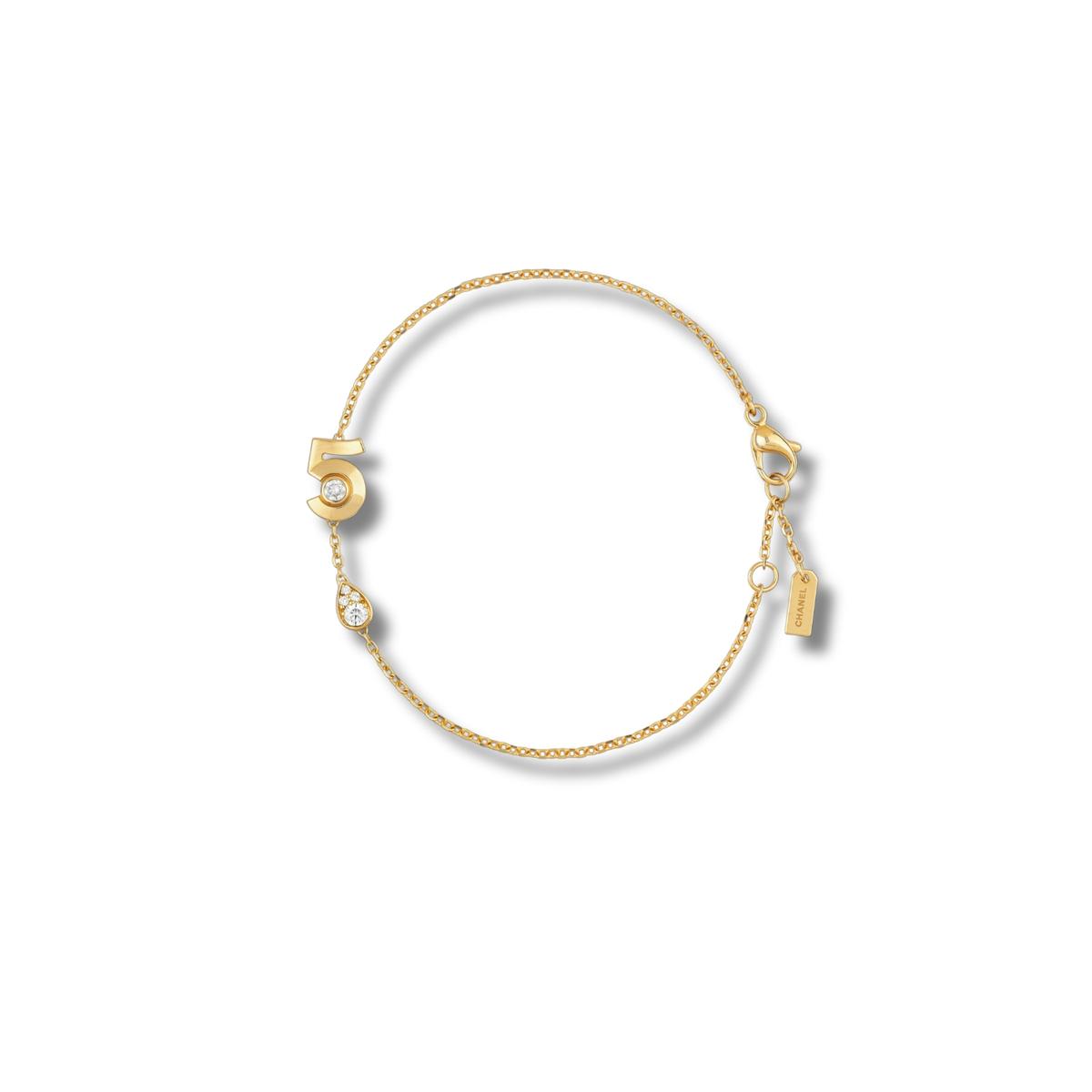 Chanel Extrait De N°5 Bracelet Or Jaune Pour Femmes J12906