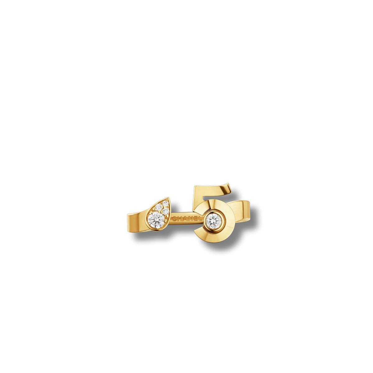 Chanel Extrait De N°5 Anneau Or Jaune Pour Femmes J12905