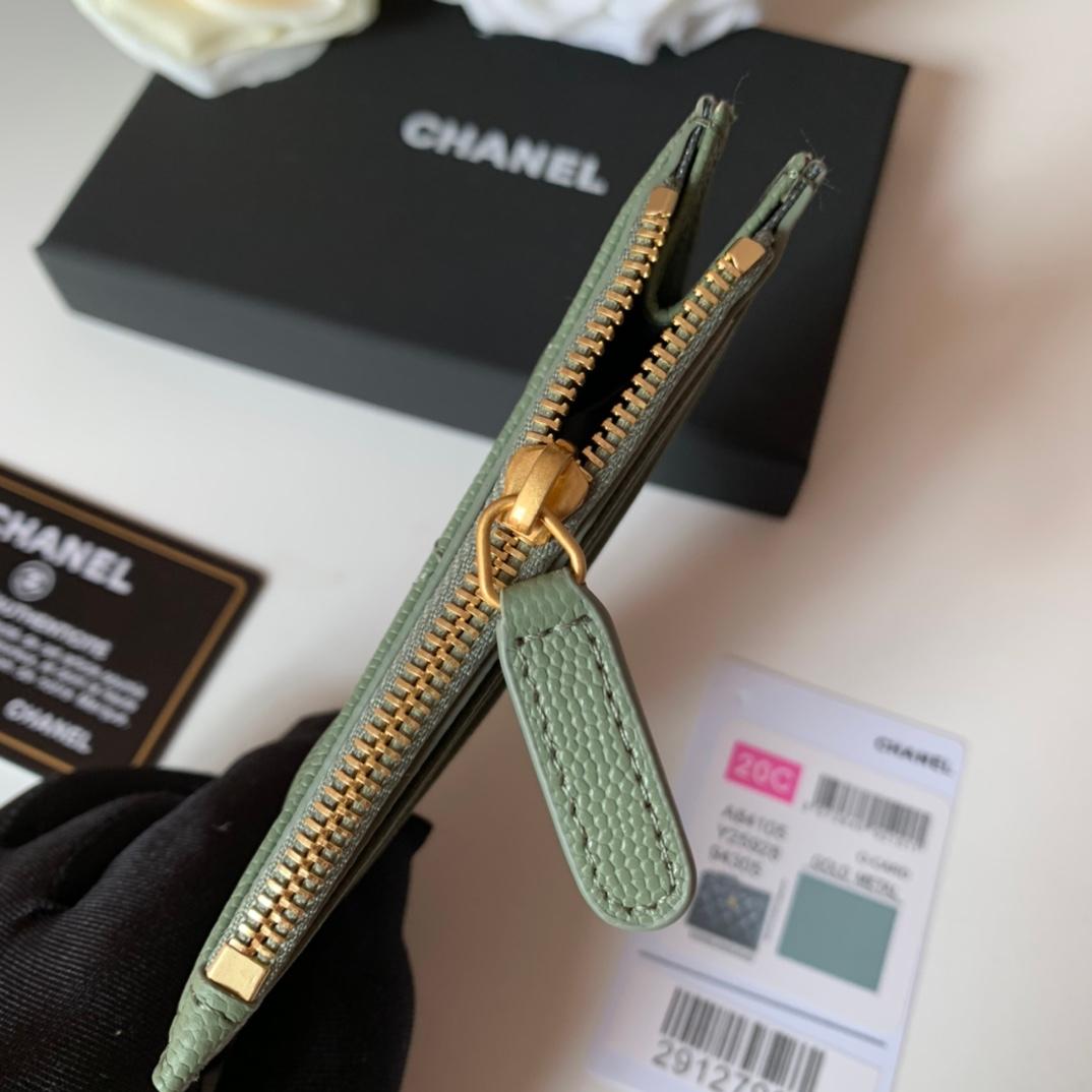 Chanel Flat Card Holder Olive Bag For Women 11.5cm/4.5in