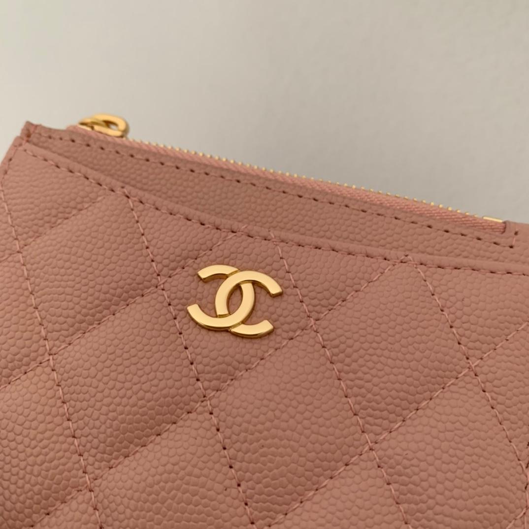 Chanel Flat Card Holder Pink Bag For Women 11.5cm/4.5in