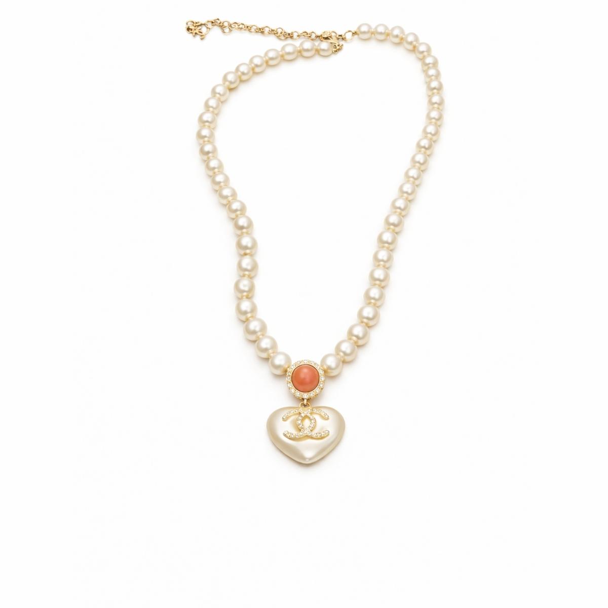 Chanel Love Pearl Necklace White For Women