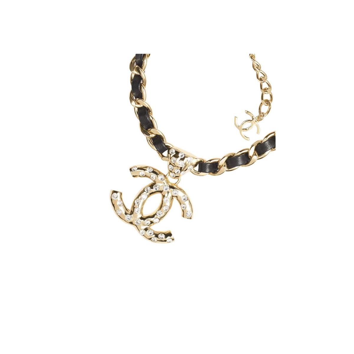 Collier Chanel Or et Noir pour les femmes ABE135 B17815 NZL78