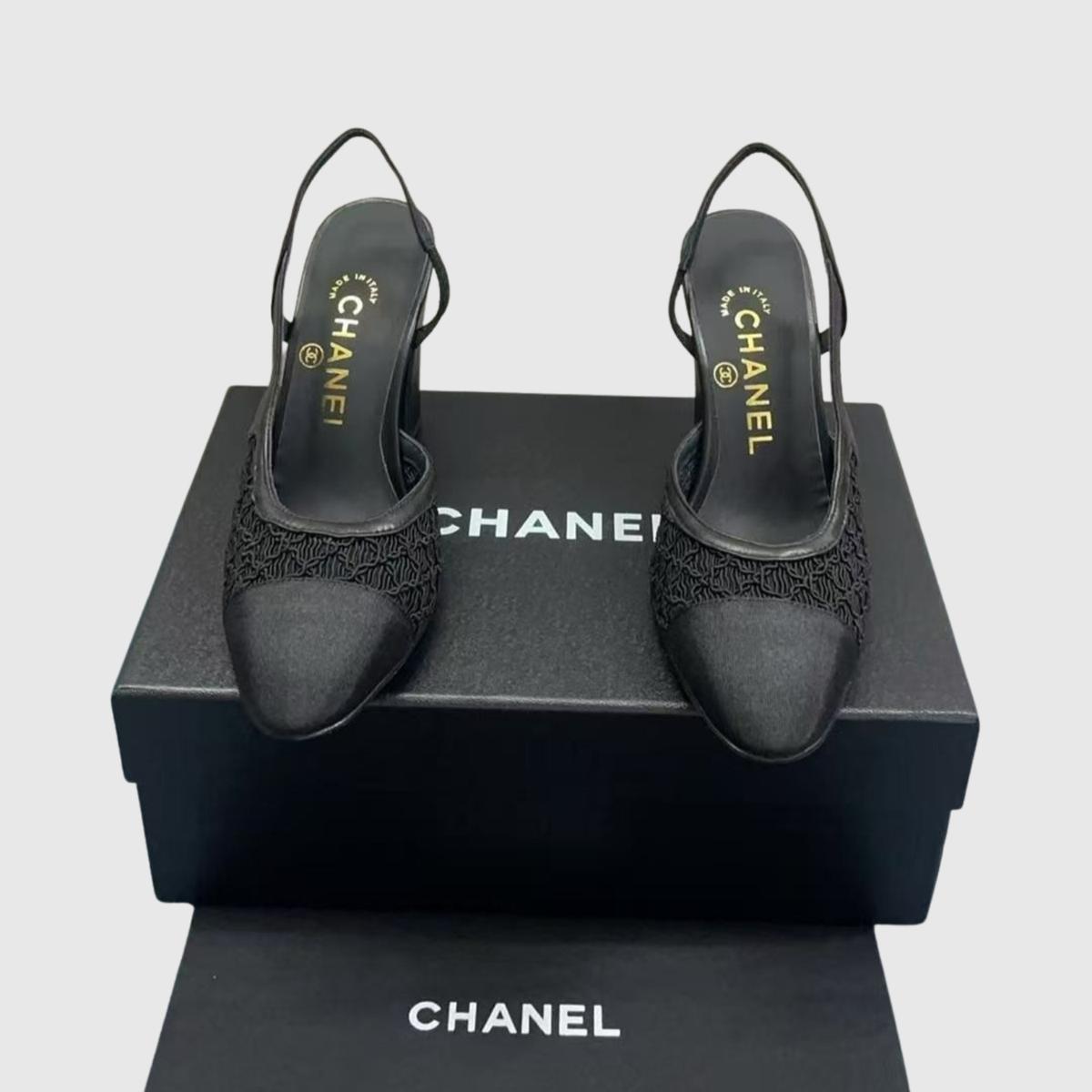 Chanel Slingbacks Noir pour les femmes G45509-B20352-94305