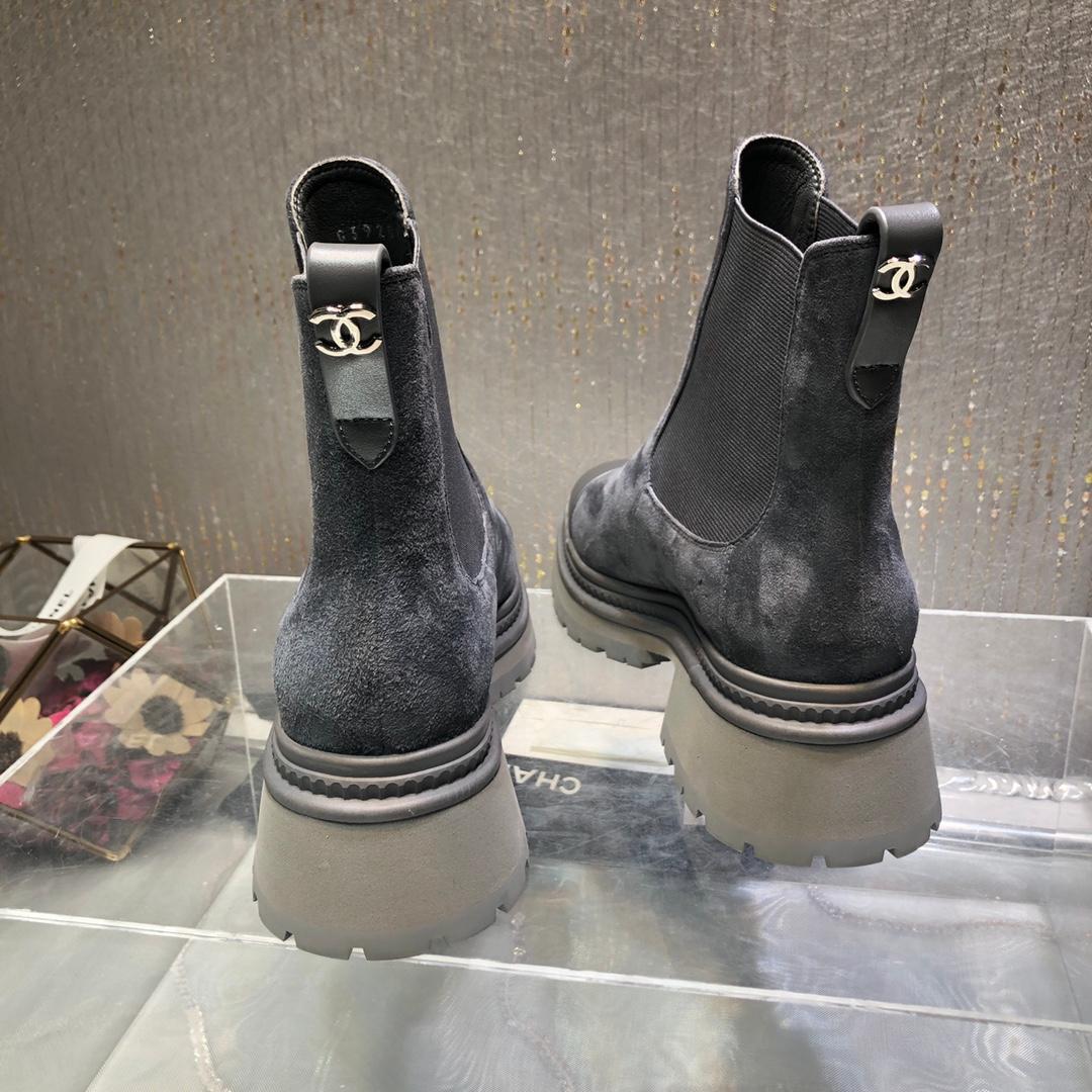 Chanel Bottes de cheville pour femmes Gris pour les femmes 0,7po/ 2cm