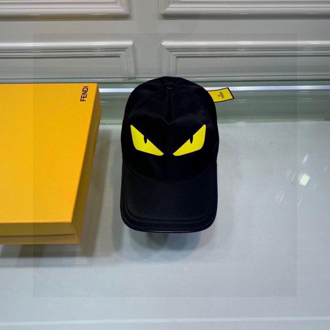Fendi Baseball Eye Cap Black Fendi Cap