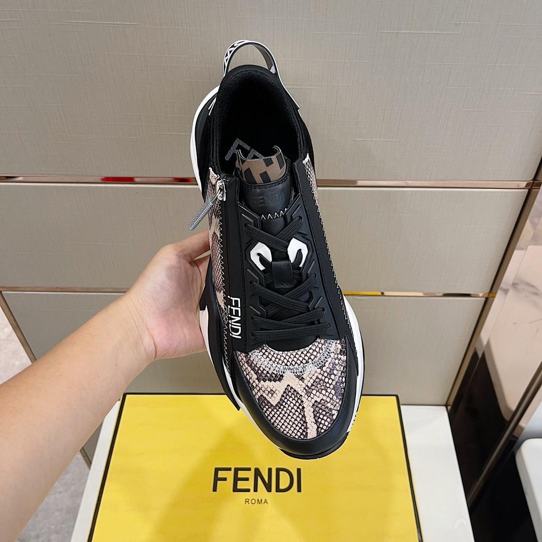 Fendi Flow Sneakers Black For Men