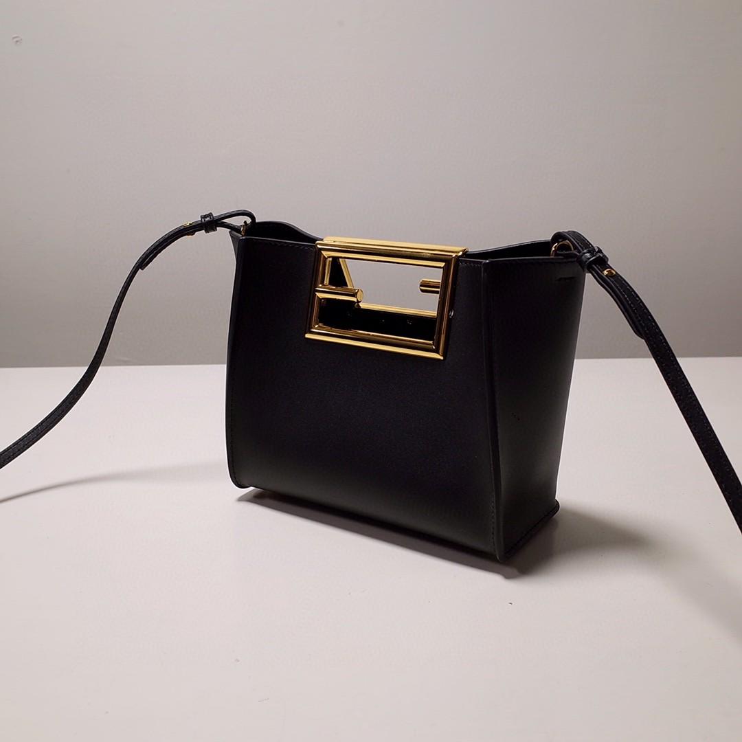 Fendi Way Small Black Bag For Woman 20cm/8in 8BS054AAIWF0KUR