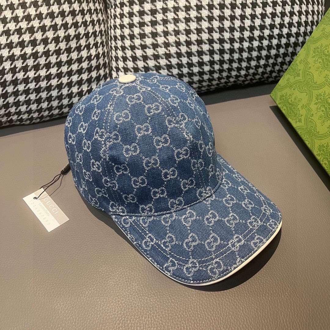 Gucci Baseball Hat Blue For Women