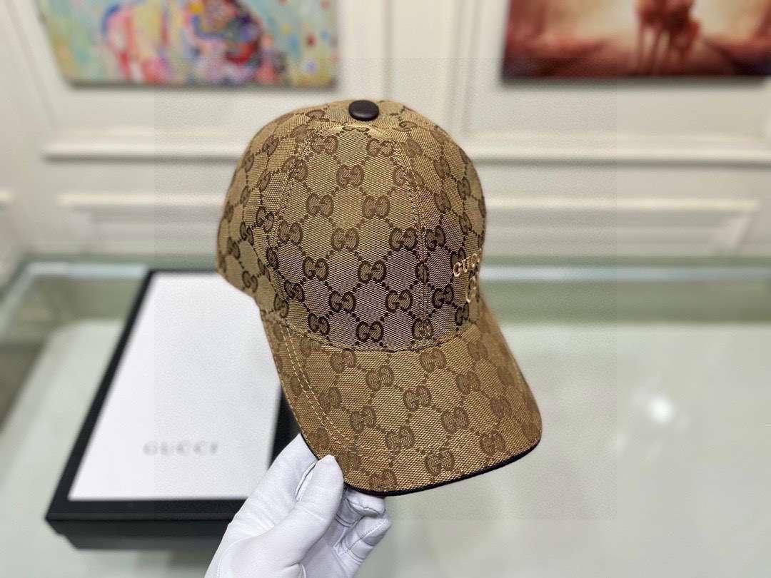 Gucci Baseball Hat Brown For Women