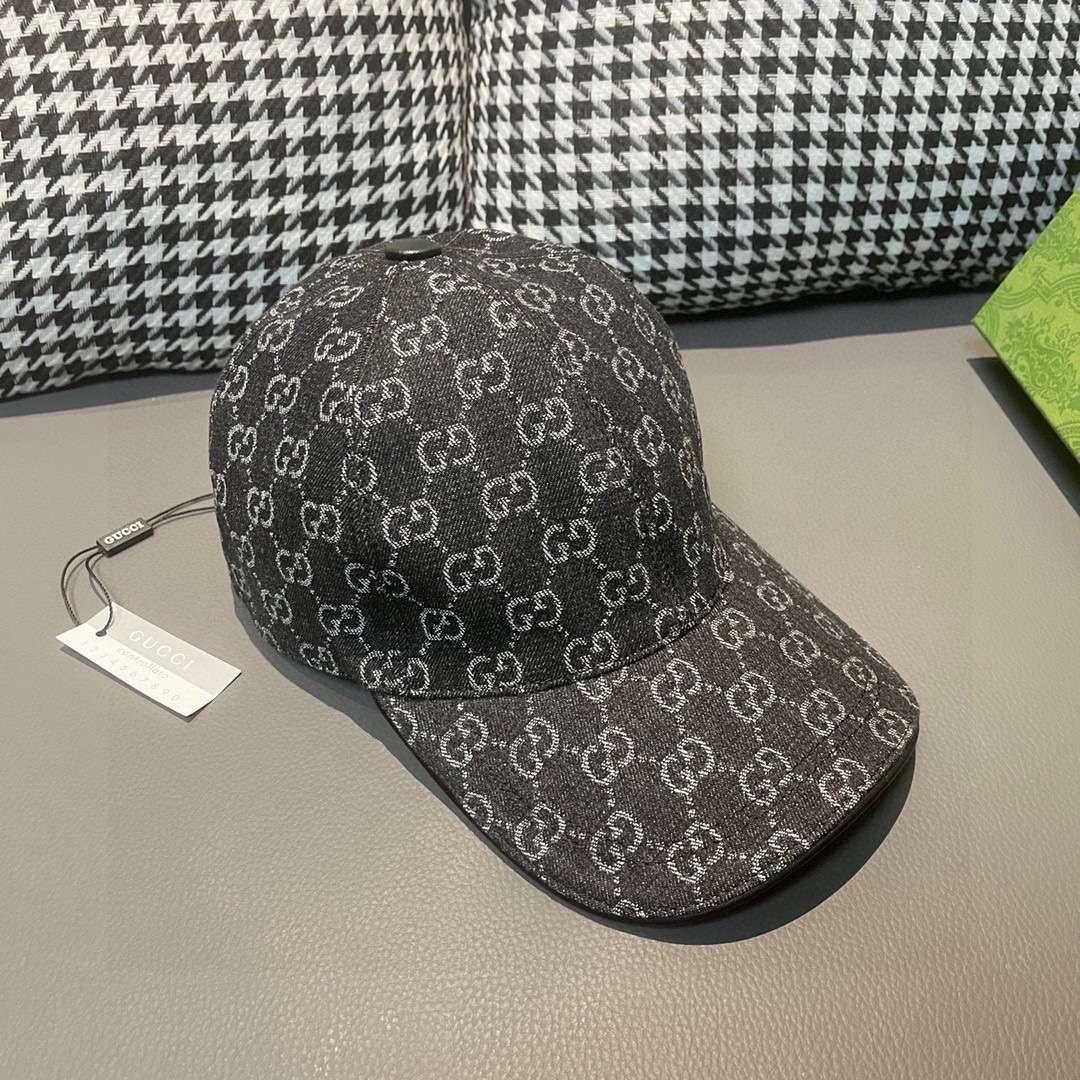 Gucci Baseball Hat Dark Grey For Women