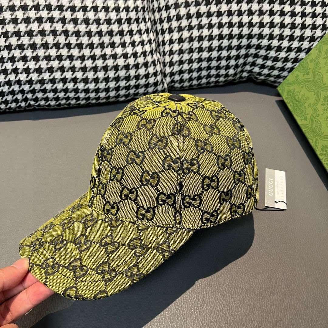 Gucci Baseball Hat Yellow For Women