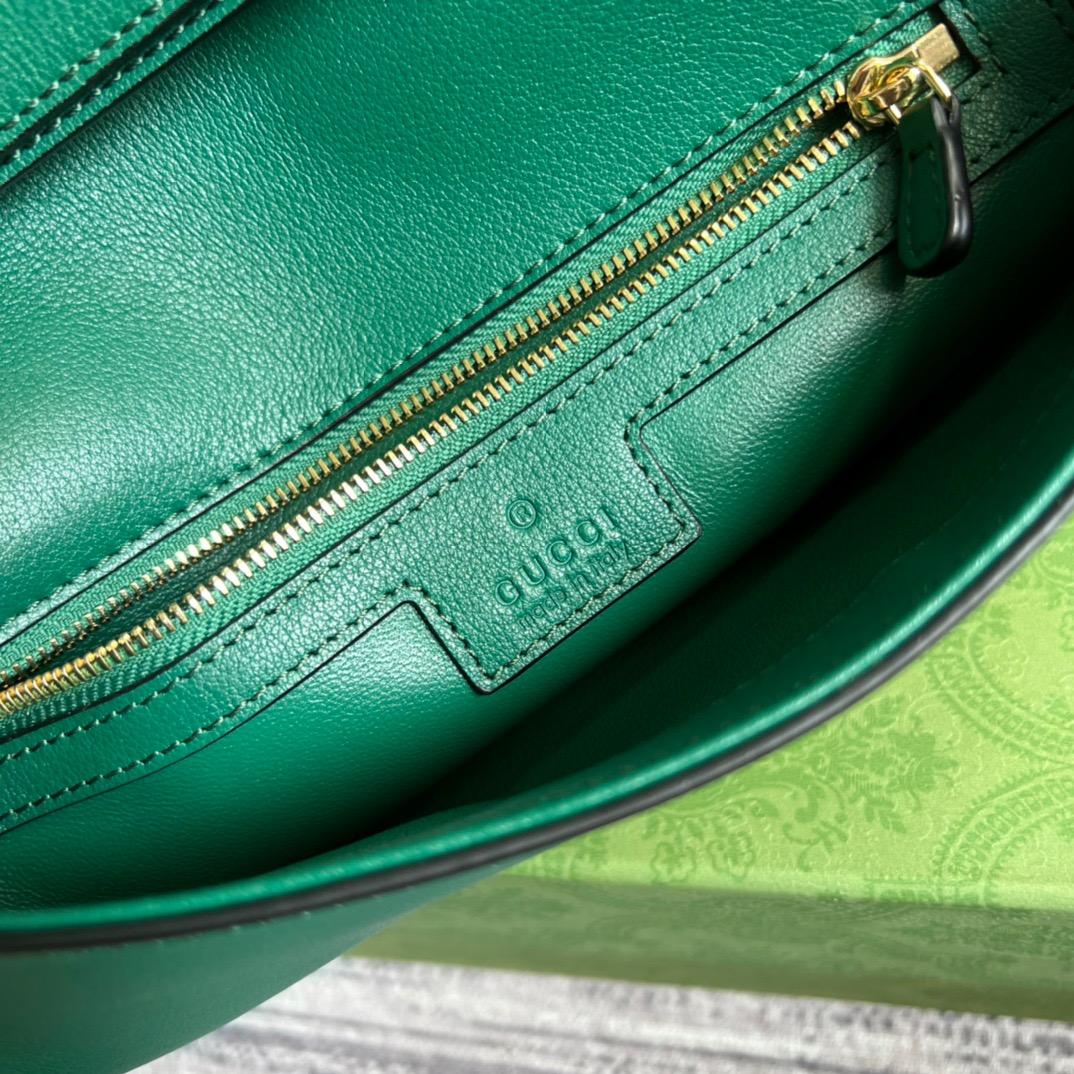 Gucci Blondie Medium Shoulder Bag 11in/ 28cm Green Gold Hardware For Women