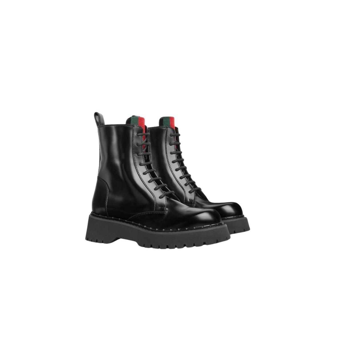 Gucci Bootie avec Web Black pour les femmes 794394 AADIX 1060