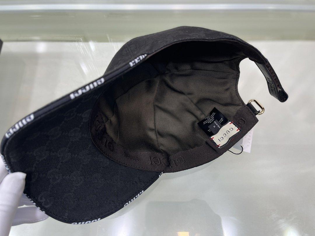 Chapeau Gucci Canvas Baseball Chapeau GG noir