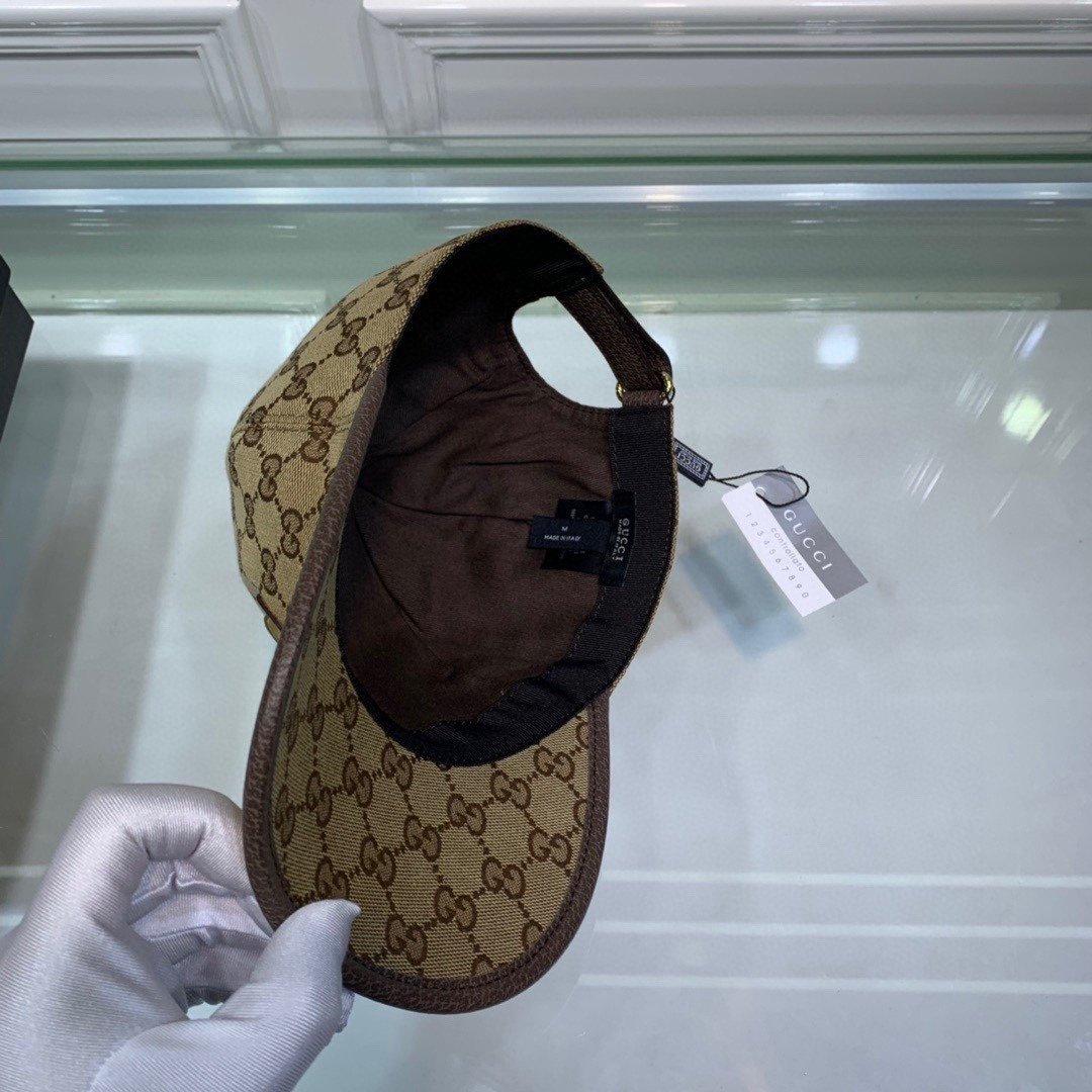 Chapeau Gucci Canvas Baseball Chapeau Brown GG