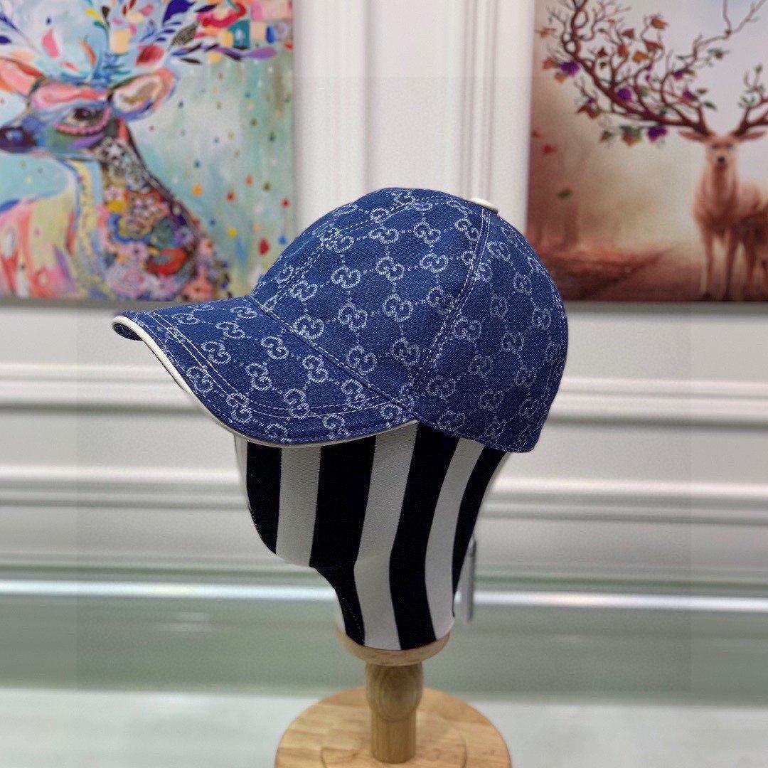 Chapeau Gucci Denim Blue GG
