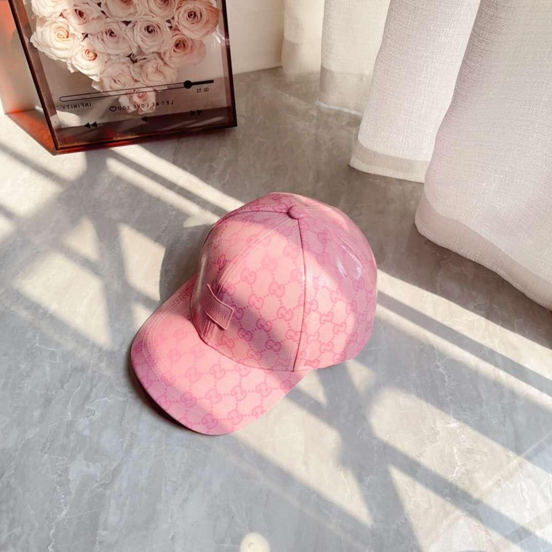 Gucci GG Canvas Baseball Hat Pink For Women