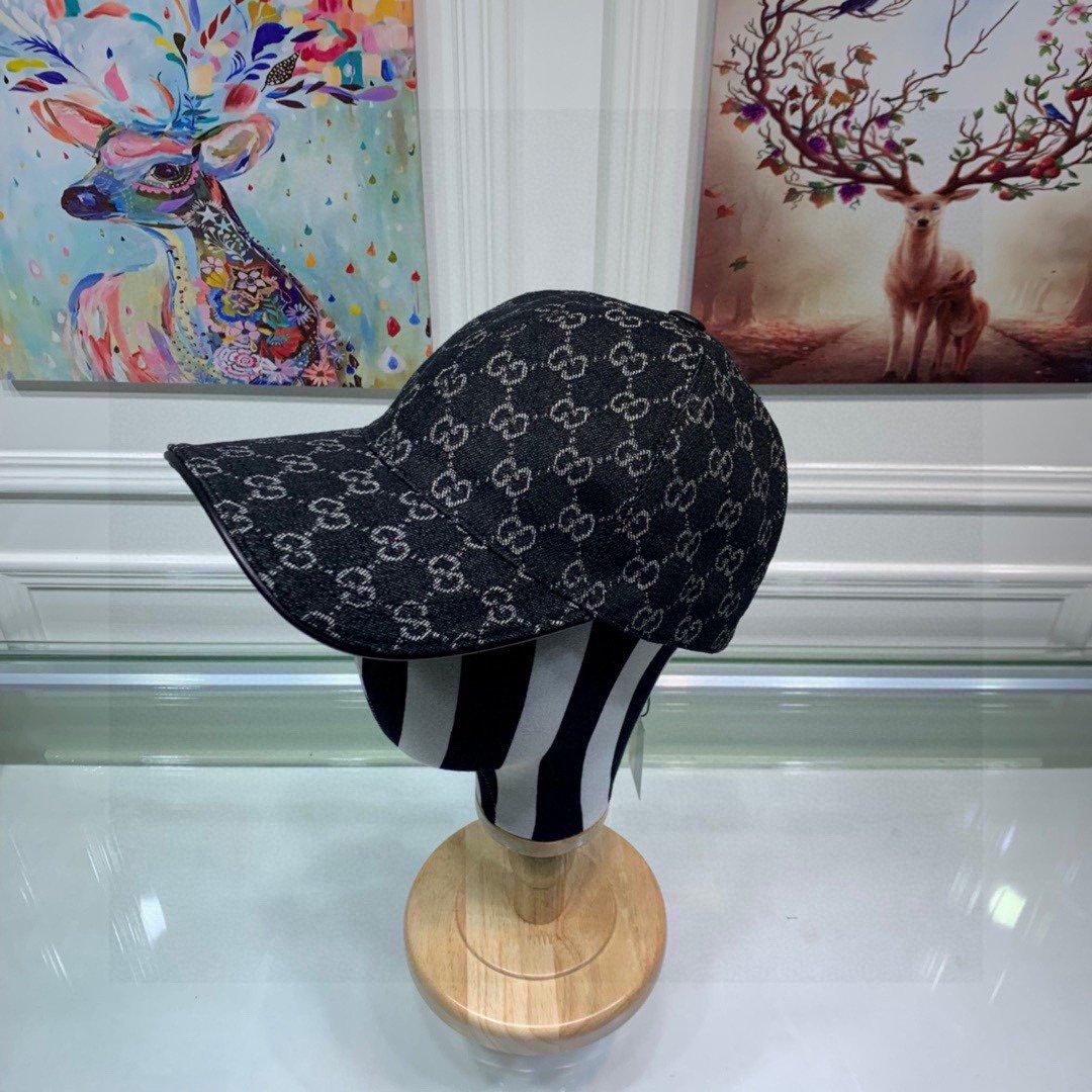 Gucci GG Casquette de baseball denim noir