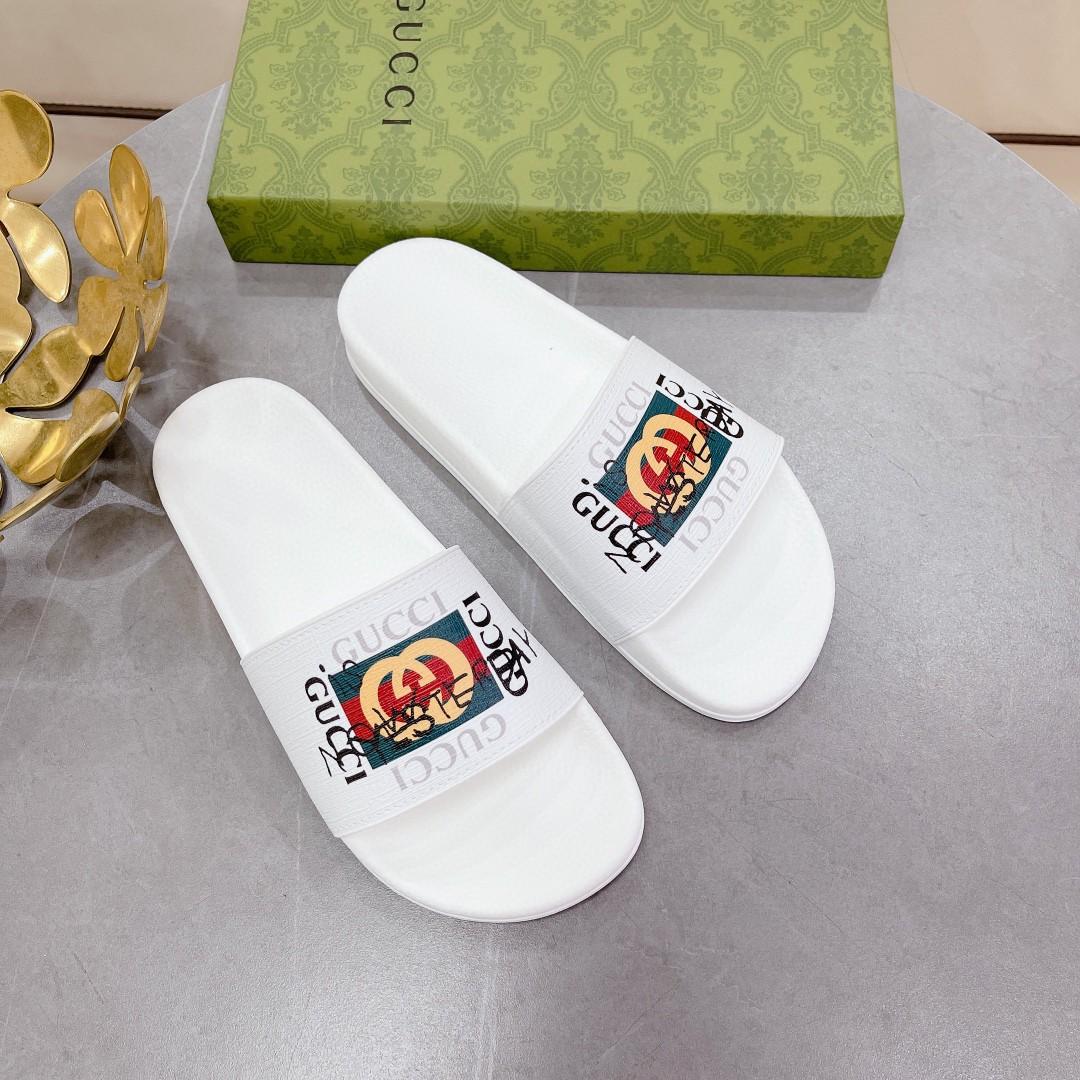 Sandale Gucci pour hommes avec GG Web White pour hommes 407345
