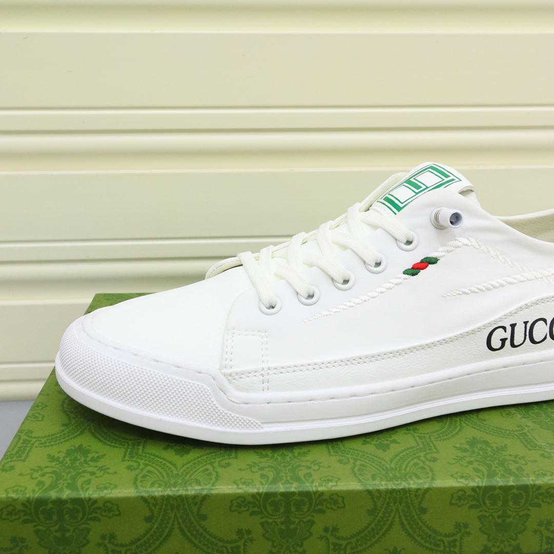 Gucci Men's Sneakers With Twisted Rope Embroidered White For Men