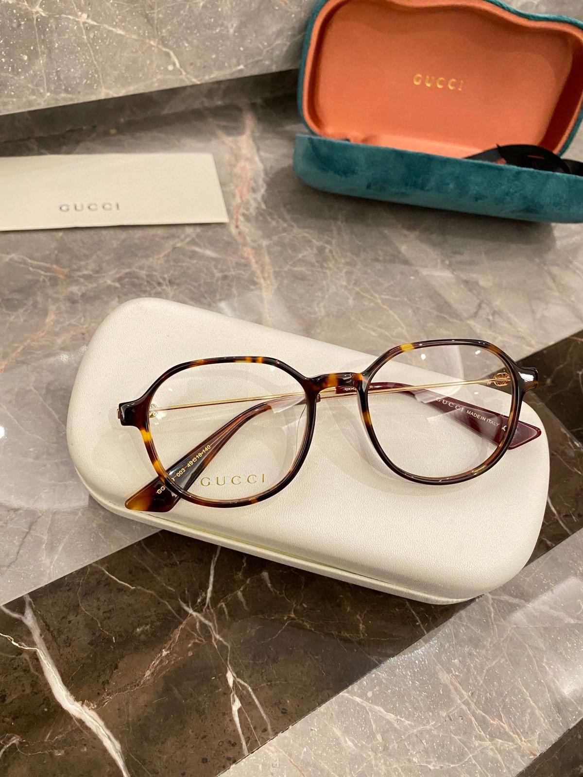 Gucci Round Frame Flat Sunglasses Brown For Women