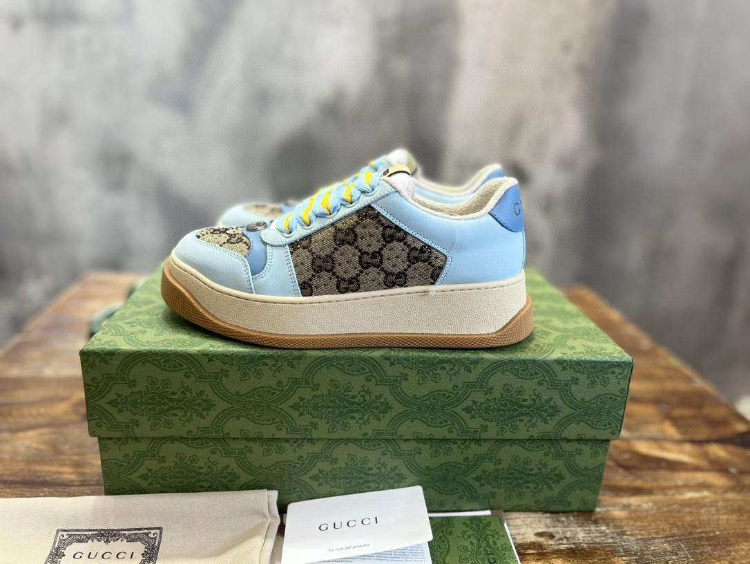 Gucci Screener GG Sneaker Bleu clair pour les hommes