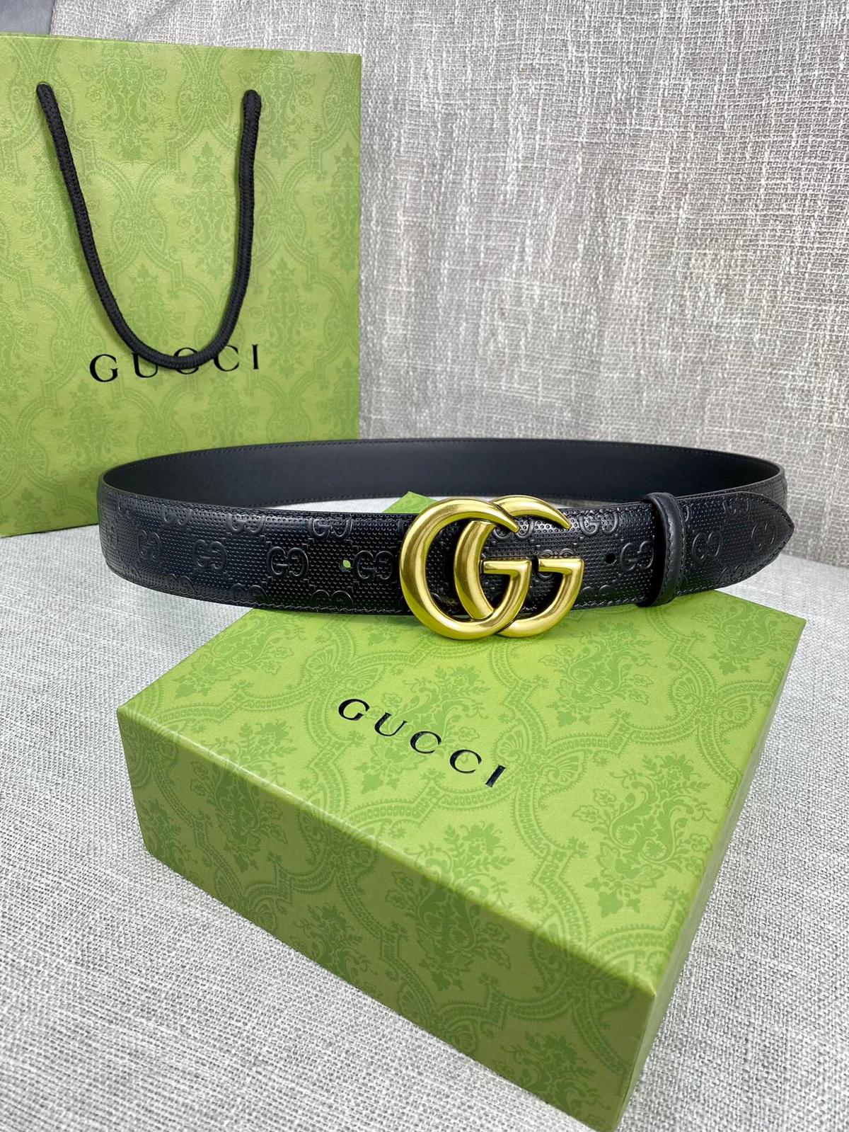 Gucci ceinture de signature noir pour les femmes, ceinture de femmes