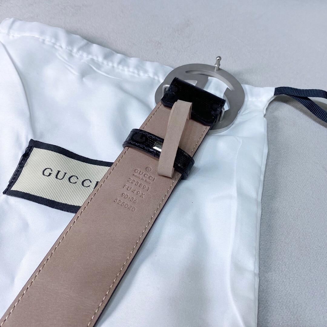 Gucci ceinture de signature noir pour les femmes, ceinture de femmes