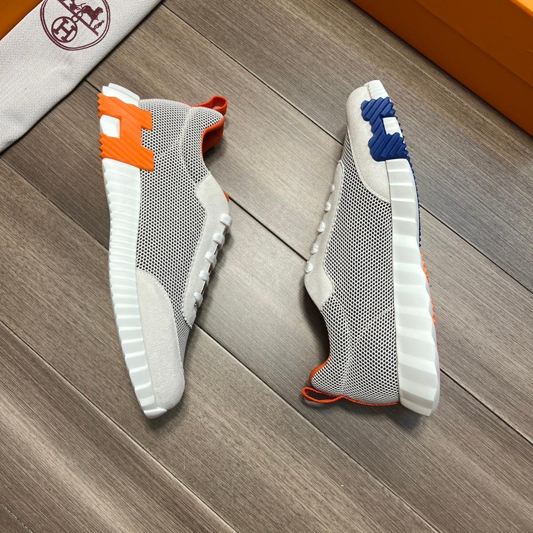 Hermes Bouncing Sneakers Orange pour les hommes