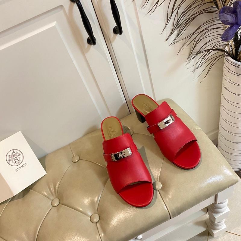 Hermes Candy Sandal Rouge Pour Femmes, Chaussures Femmes H211071Z