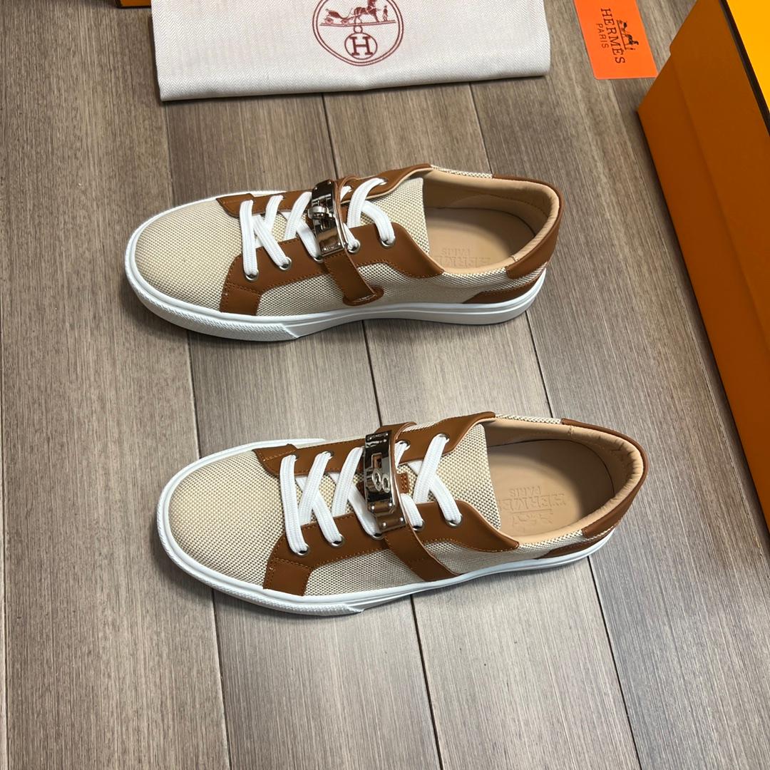 Hermes Casual Sneakers Beige pour les hommes