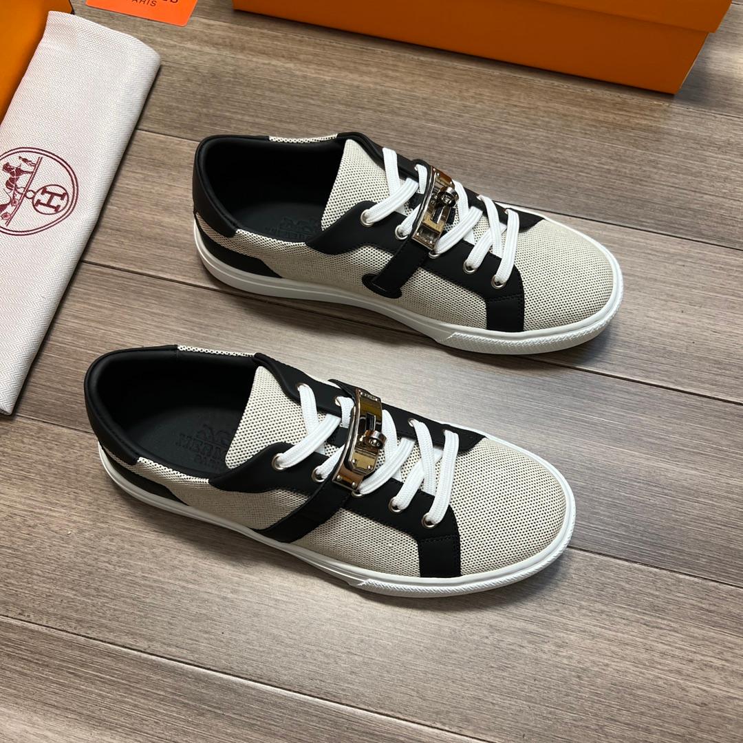 Hermes Casual Sneakers Gris et Noir pour les hommes