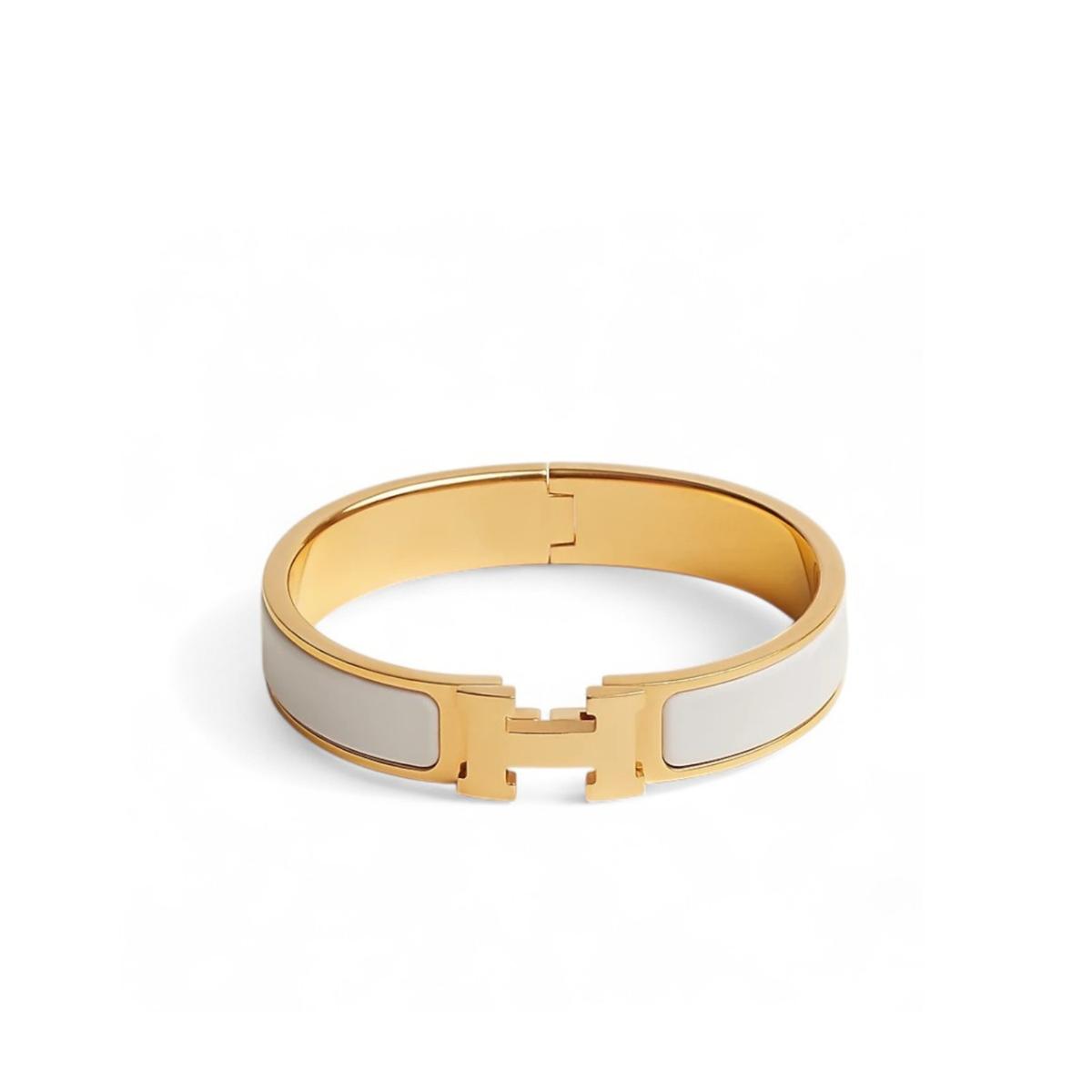 Bracelet Hermes Clic H Blanc H700001F 31PM