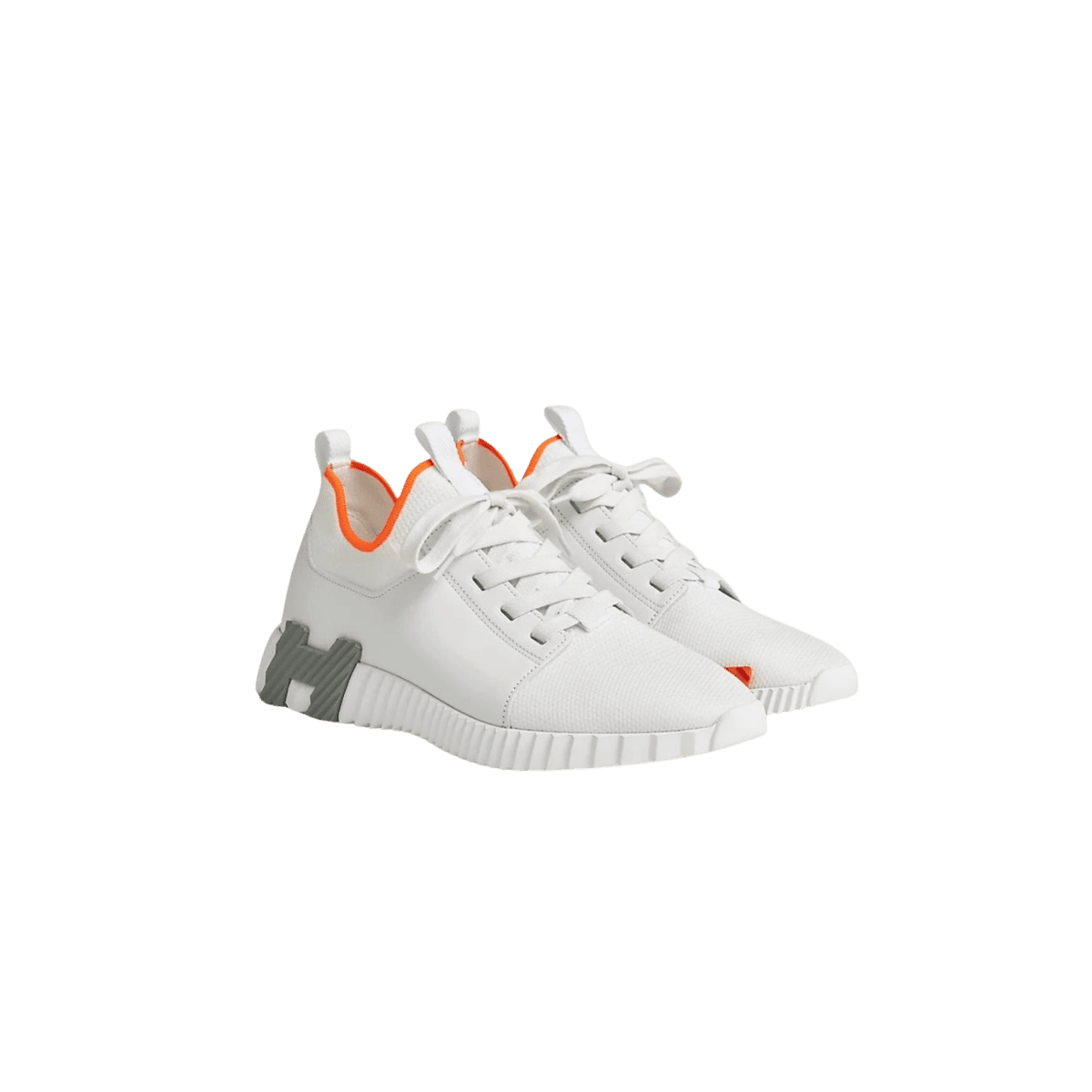 Sneakers à glissement blanc/ orange pour hommes H212918ZH92420