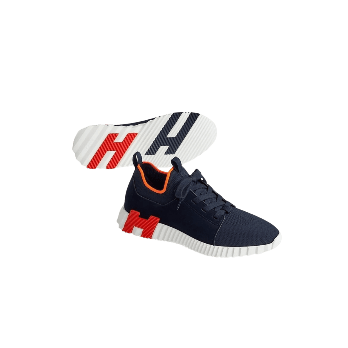 Hermes Depart Sneakers Slip-On Bleu Marine pour les hommes H212917ZHI3410