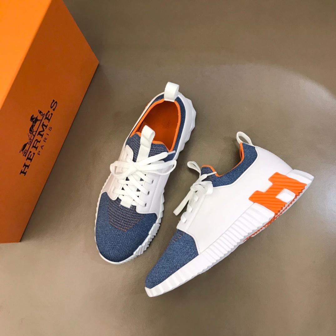 Hermes Depart Sneaker blanc/bleu pour les hommes
