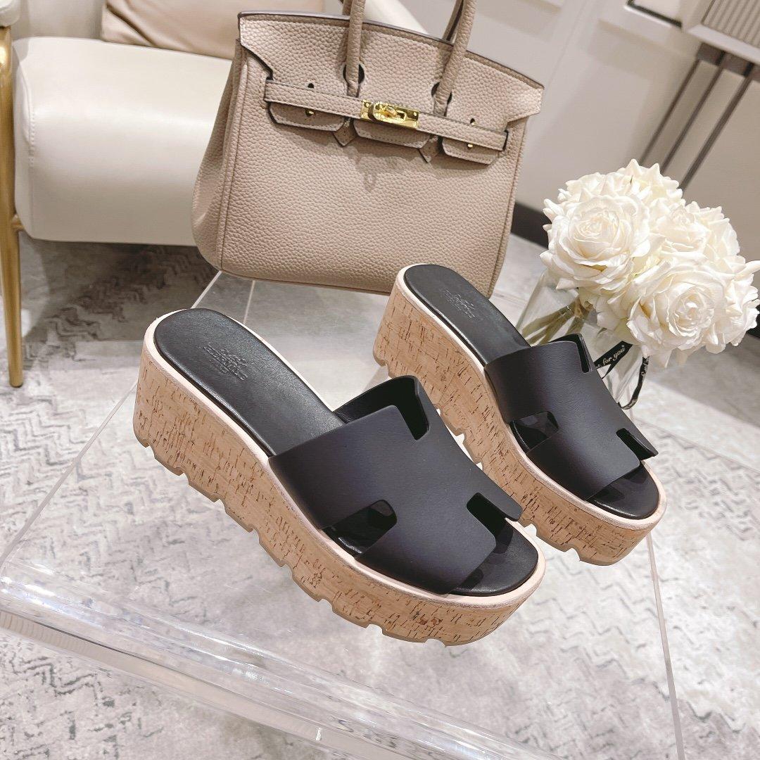 Hermes Eze 30 Sandals Black For Women H221026Z 02350