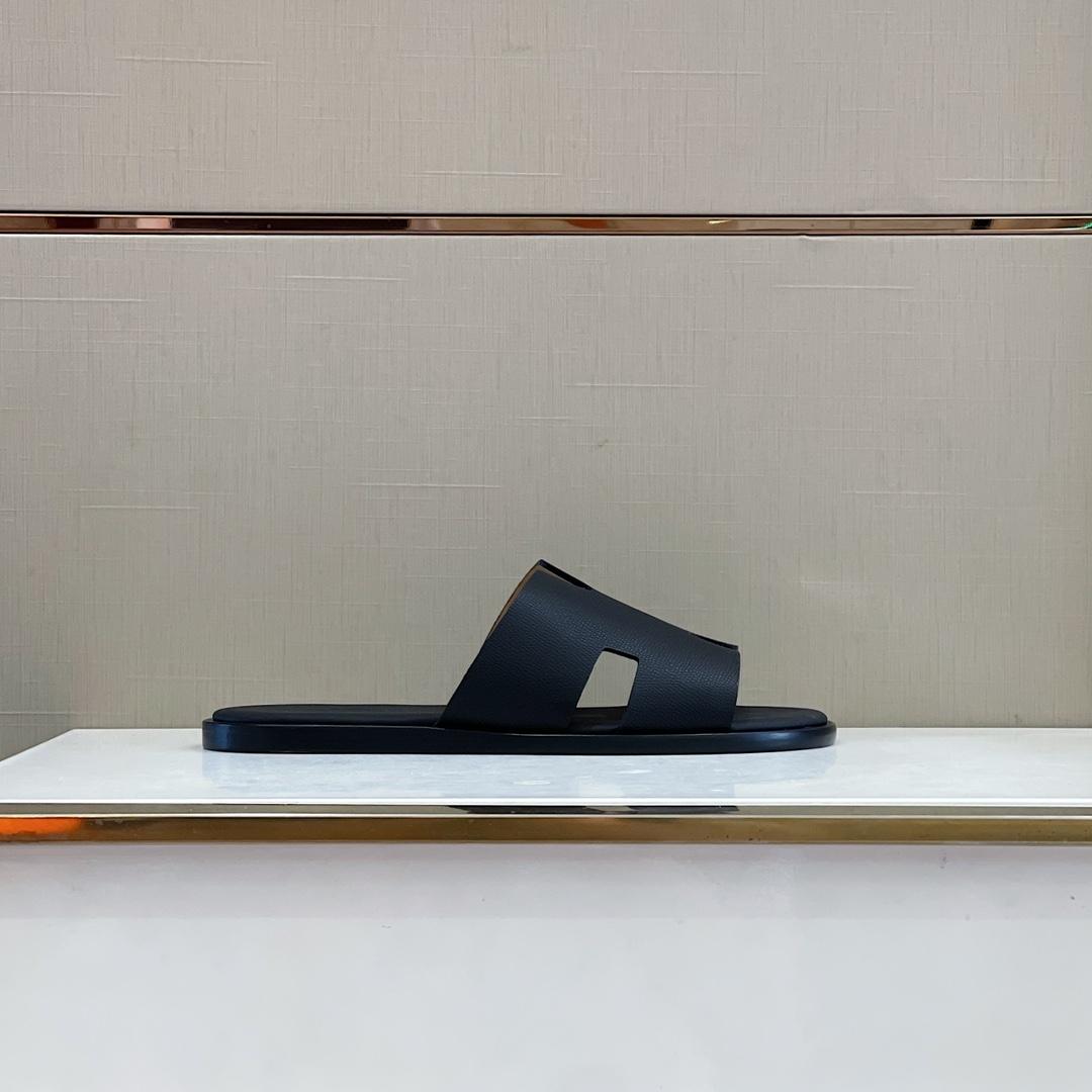 Hermes Izmir Sandales Noir pour les hommes