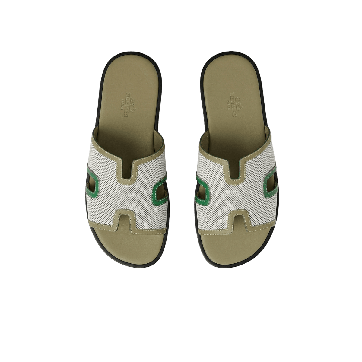 Hermes Izmir Sandales Gris/ beige pour les hommes