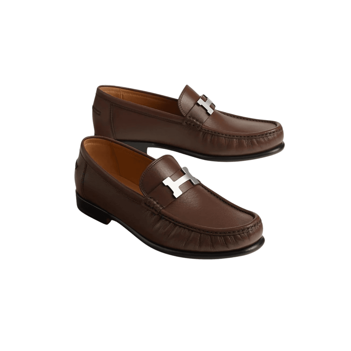Hermes Karlo Loafers Marron Pecan pour hommes H251996ZANP390