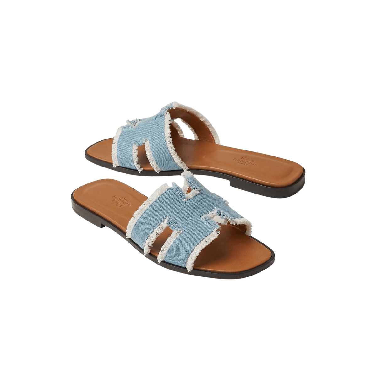 Hermes Sandales Oran Bleu Clair pour femmes H241060Z CB340