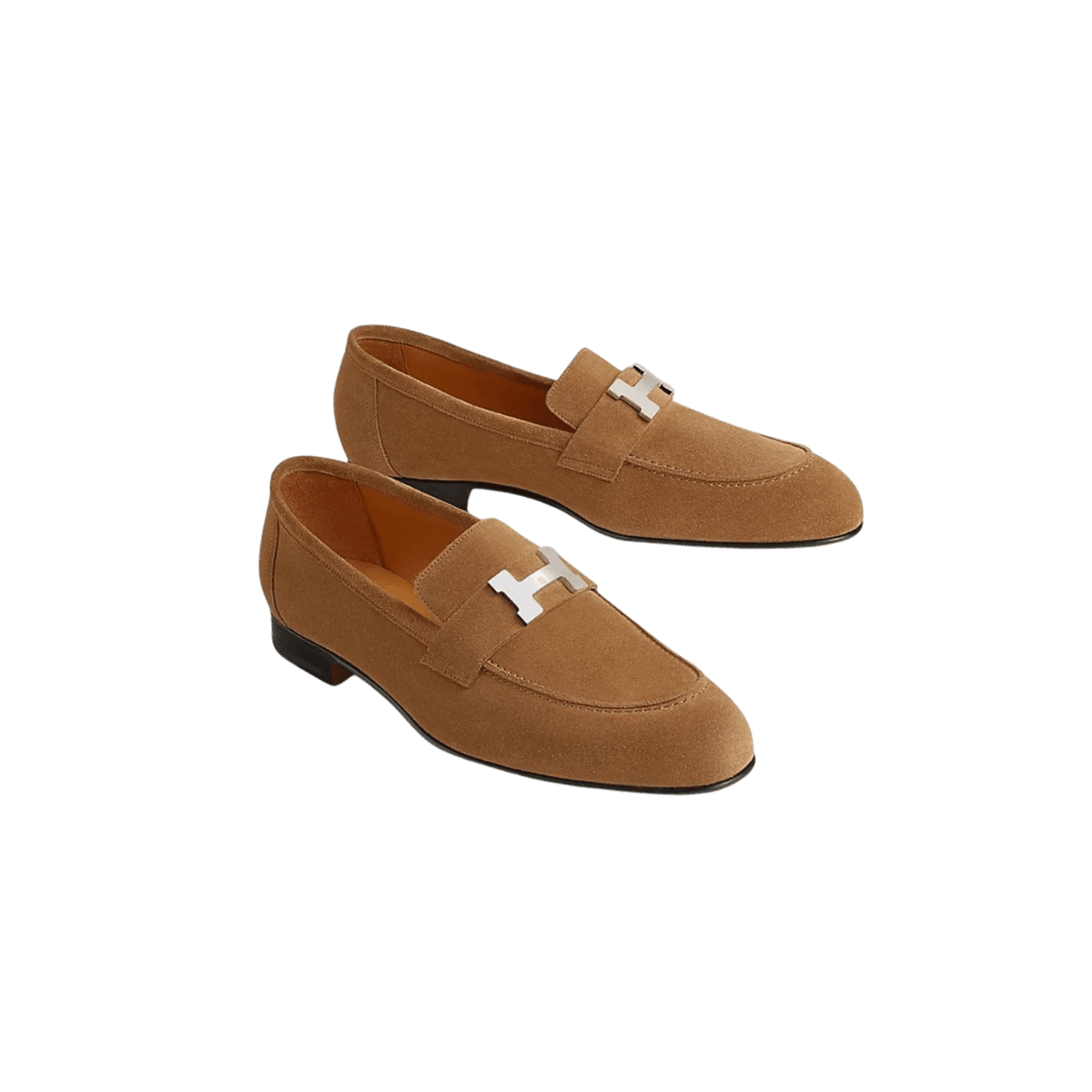 Hermes Paris Loafers Brun Fume pour hommes H242846ZAE5400