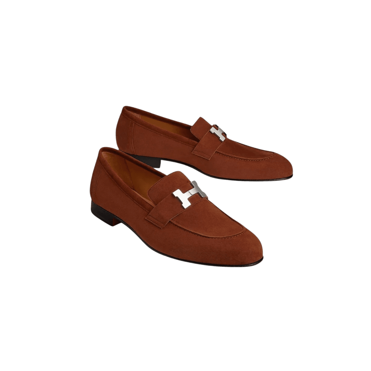 Hermes Paris Mocassins Orange pour hommes H201491ZA20390