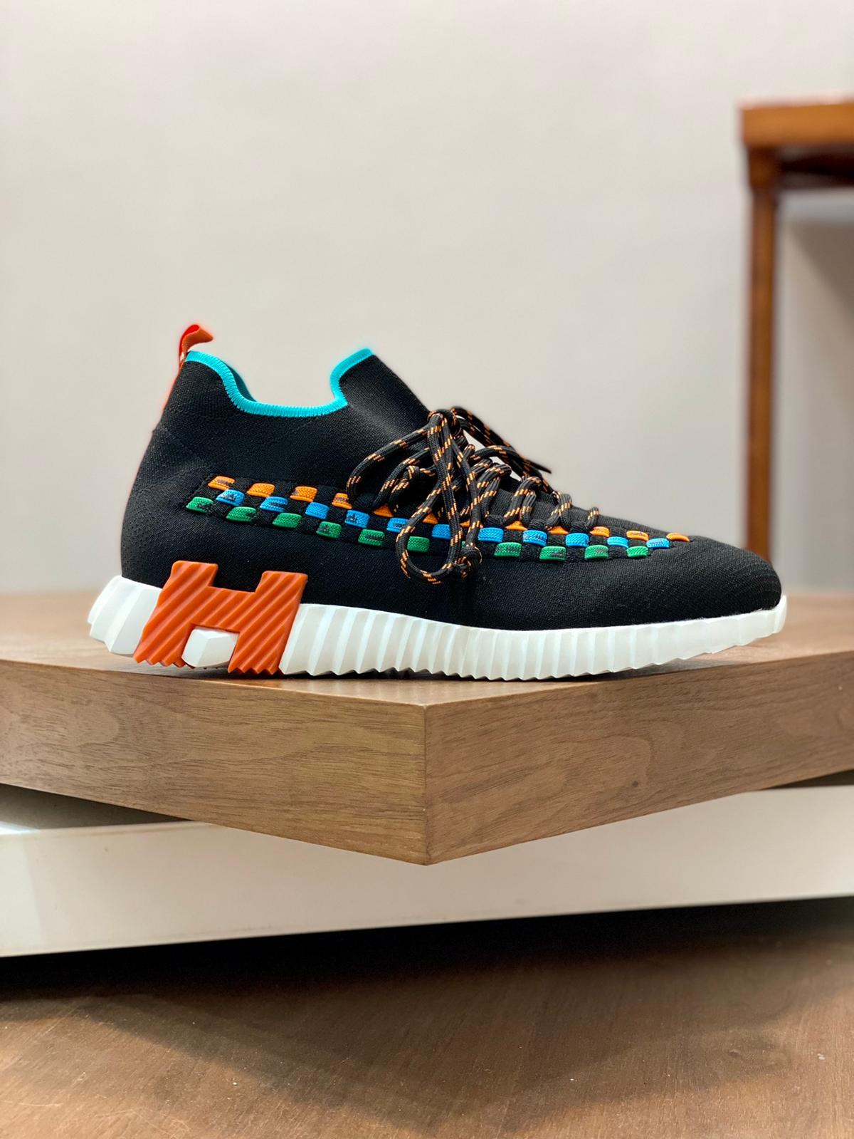 Sneakers d'hermès Flex noir et bleu pour les hommes