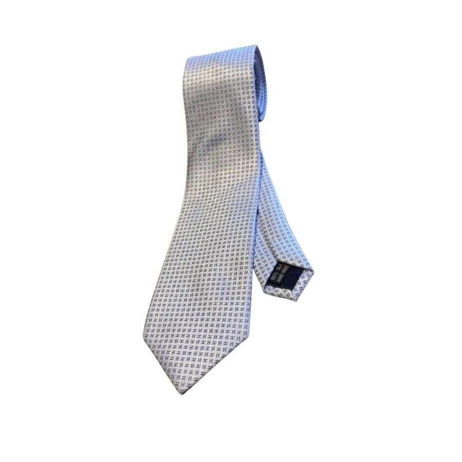 Hermes Tie 7 Faconnee Nouveau H Gris pour les hommes
