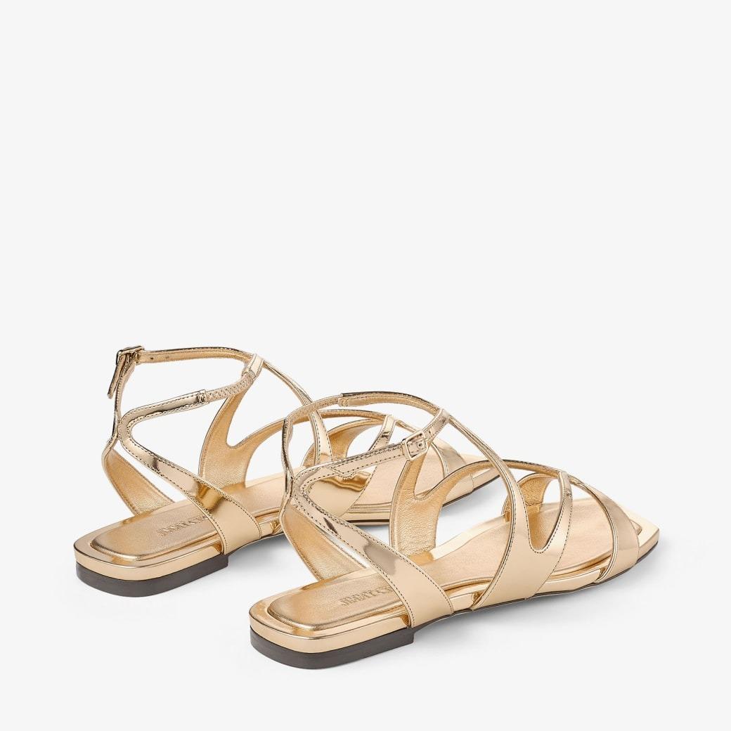 Jimmy Choo Ayla Plats Or pour les femmes AYLAFLATQUI