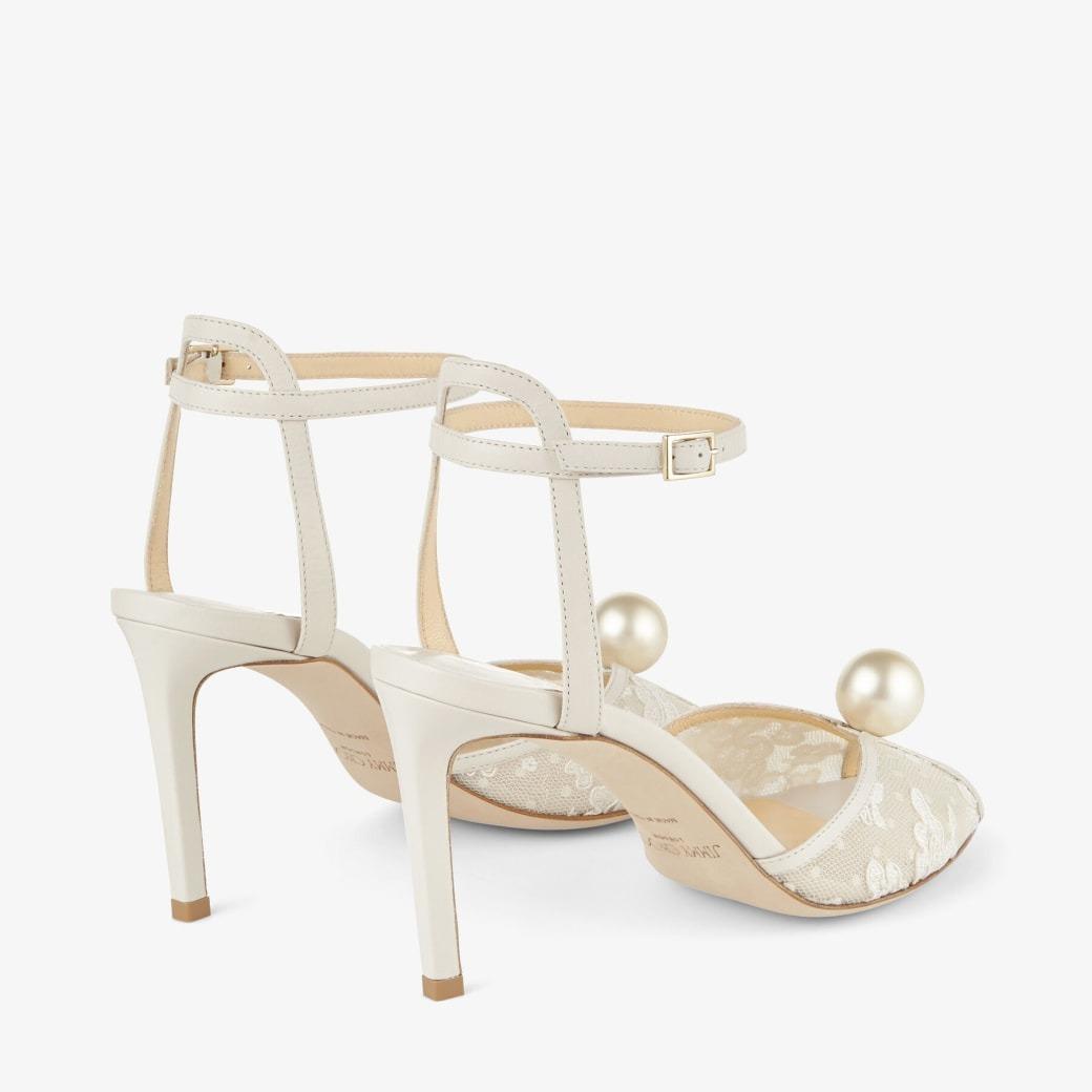 Jimmy Choo Sacora 85 Ivoire/Blanc pour les femmes SACORA85FXW